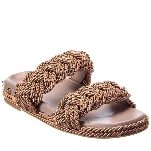 Valentino Rockstud Rope Sandals size 38 - Orig. $1090 - Picture 1 of 10